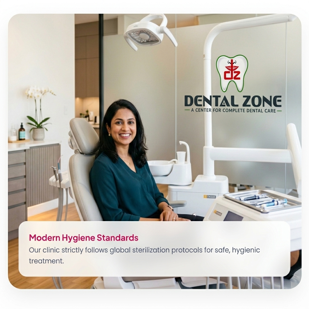 Smiling patient sitting in modern dental chair at Dental Zone Pathsala Assam